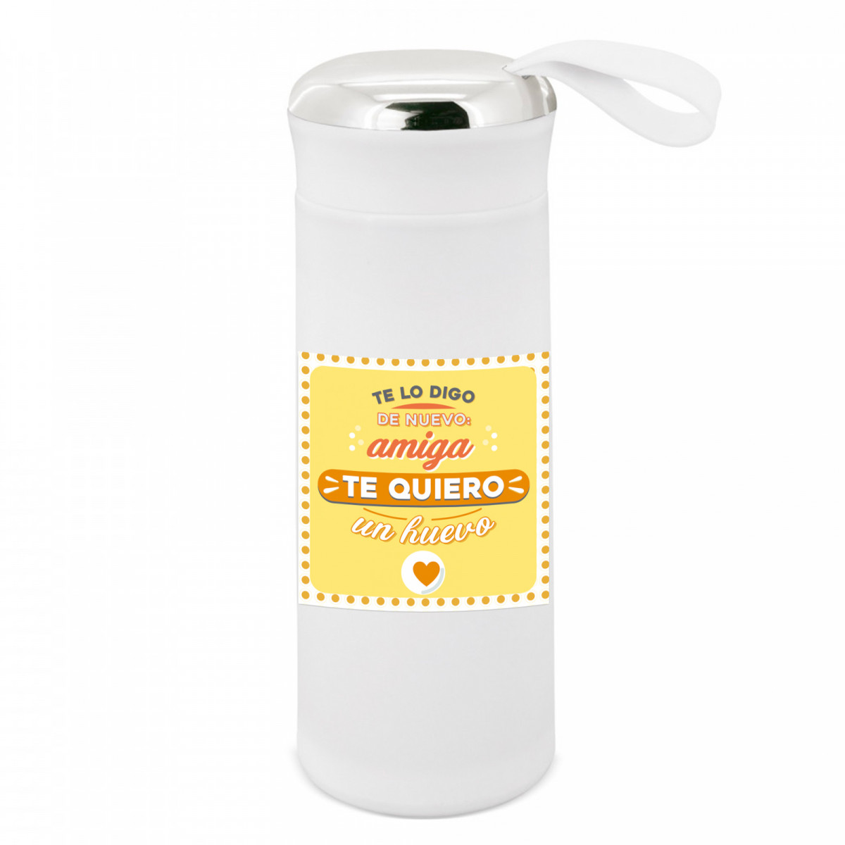 Botella con adhesivo simpático de la amistad para detalles