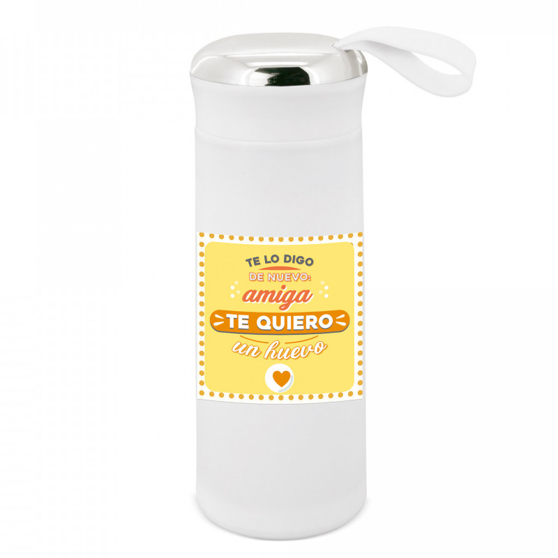 Botella con adhesivo simpático de la amistad para detalles