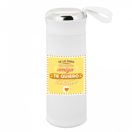 Botella con adhesivo simpático de la amistad para detalles