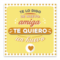 Botella con adhesivo simpático de la amistad para detalles