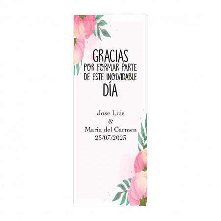 Soporte de bambú para móvil en sobre kraft con adhesivo personalizado de agradecimiento para regalar