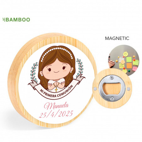 Detalles Invitados Comunión Personalizados Abridor Magnético