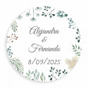 Pendientes diseño sandías en bolsa con adhesivo personalizado para detalles invitadas