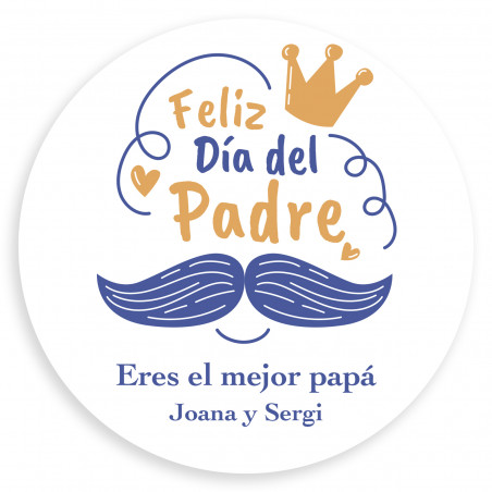 Adhesivo 5cm para día del padre personalizado