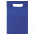 Botella de vino y sacacorchos en bolsa azul personalizada para detalles día del padre