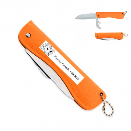 Navaja multiusos con adhesivo floral para detalles fiestas y eventos