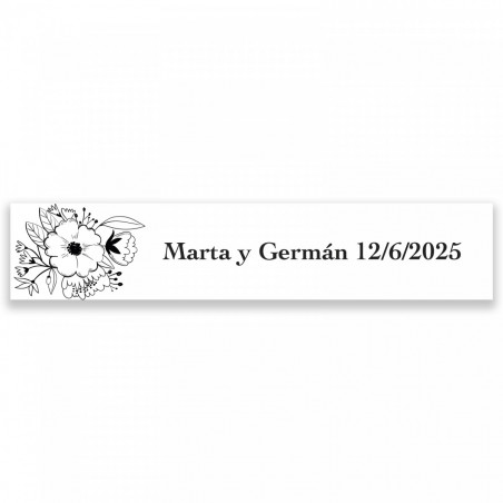Navaja multiusos con adhesivo floral para detalles fiestas y eventos
