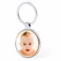 Llavero con foto personalizable en bolsa de tela con adhesivo diseño osito para regalar