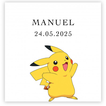 Adhesivo pokemon 5x5cm transparente para personalizar detalles