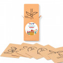 Juego de memoria tarjetas concienciación ecológica personalizado con adhesivo de cumpleaños