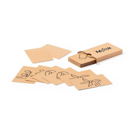 Juego de memoria tarjetas concienciación ecológica personalizado con adhesivo de cumpleaños