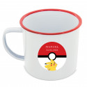 Taza de metal personalizada con adhesivo de pikachu