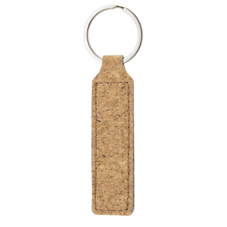Llavero de corcho personalizado con adhesivo floral para eventos