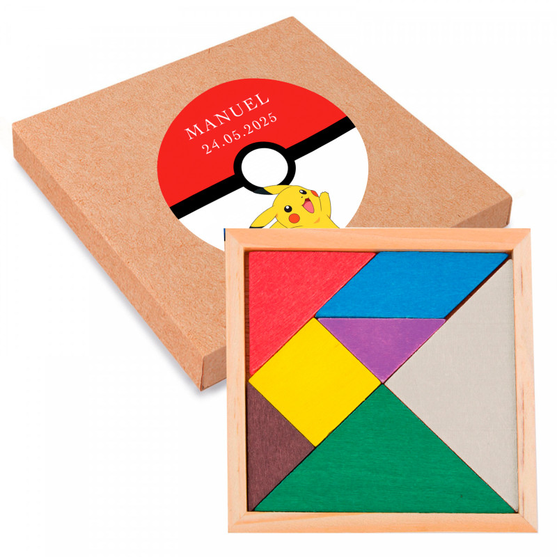 Detalles Pokemon para Cumpleaños Puzzle de madera en caja