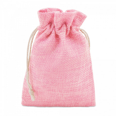 Bálsamo labial con forma de corazón en bolsa rosa personalizada con bautizo de niña