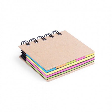 Libreta con Post It de colores con adhesivo personalizable para detalles de cumpleaños