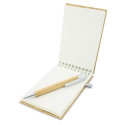 Libreta de bambú personalizada para boda con bolígrafo