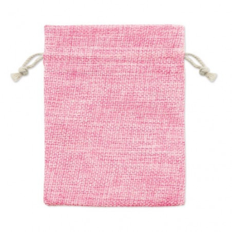 Bálsamo labial con forma de corazón en bolsa rosa personalizada con bautizo de niña