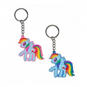 Llavero unicornio en caja rosa con adhesivo unicornio personalizado para detalles