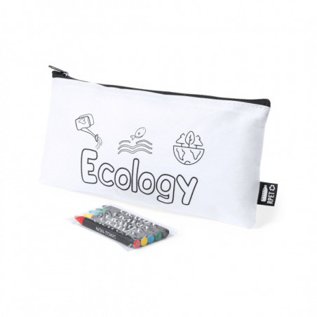 Estuche para colorear con ceras de colores y adhesivo regalo