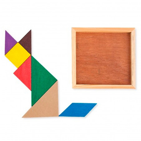 Puzzle de madera en bolsa con adhesivo personalizado para detalles bodas