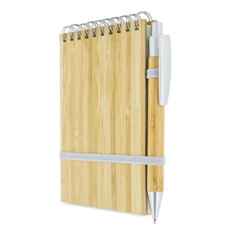 Libreta personalizada para comunión con bolígrafo de bambú