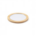 Espejo de madera personalizado con adhesivo novios para detalles