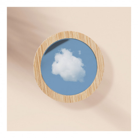 Espejo de madera personalizado con adhesivo novios para detalles