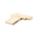 Tetris de madera presentado en caja personalizada con adhesivo de cumpleaños
