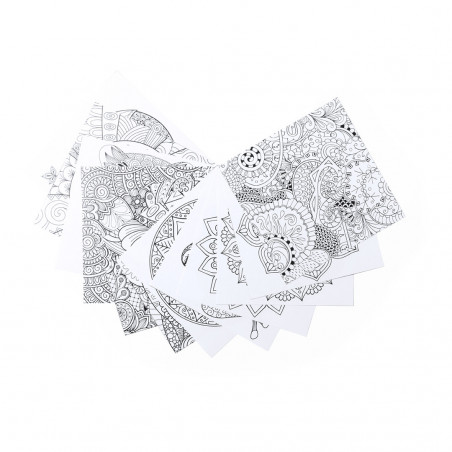Mandalas para pintar con lápices y adhesivo de bodas personalizado