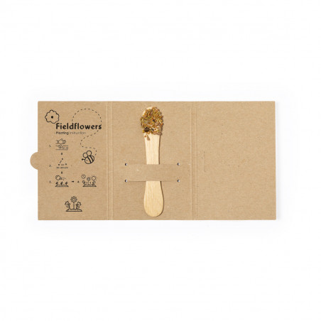 Semillas de flores silvestres en stick con adhesivo personalizado para detalles