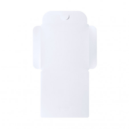 Posavasos de corcho con frase en estuche blanco con adhesivo personalizado