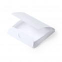 Posavasos de corcho con frase en estuche blanco con adhesivo personalizado