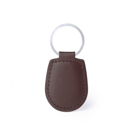 Llavero polipiel marrón con adhesivo 3cm de comunión para regalar