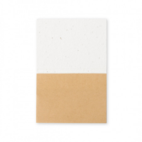 Bloc de notas con cubiertas de papel de semilla para plantar y adhesivo personalizable para detalles fiestas y eventos