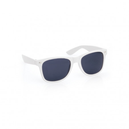 Gafas de sol con montura blanca personalizada con funda personalizada para bodas