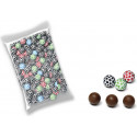 Bombones de chocolate en estuche personalizado con adhesivo de niño de comunión