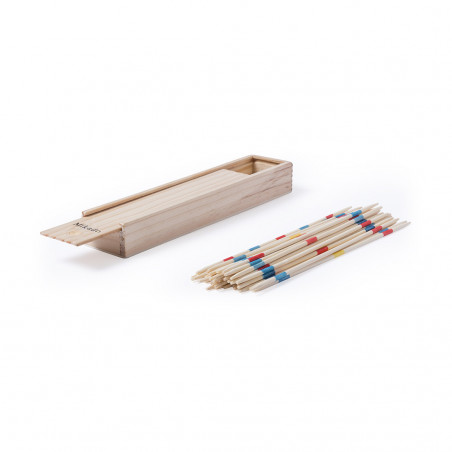 Juego mikado personalizado con adhesivo de bautizo