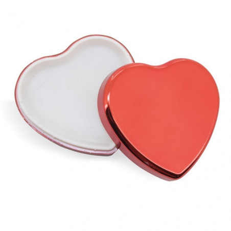 Bálsamo labial en forma de corazón en caja de presentación con adhesivo romántico para regalar