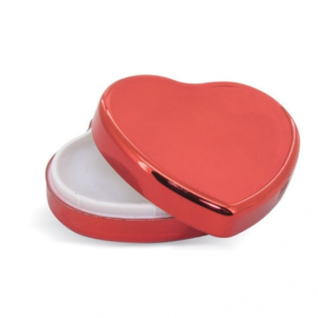 Bálsamo labial en forma de corazón en caja de presentación con adhesivo romántico para regalar