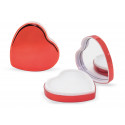 Bálsamo labial en forma de corazón en caja de presentación con adhesivo romántico para regalar