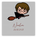 Adhesivo cuadrado 5x5cm inspirado en harry potter personalizado