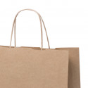 Neceser de yute en bolsa de kraft con adhesivo personalizado