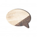 Imán de madera con adhesivo de agradecimiento transparente para detalles