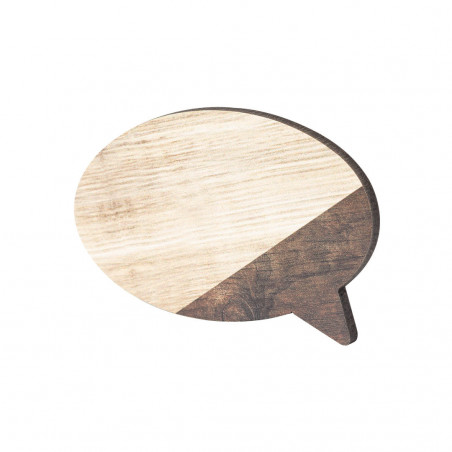 Imán de madera con adhesivo de agradecimiento transparente para detalles