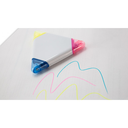 Subrayador tricolor personalizado para primera comunión recuerdo práctico y original para invitados