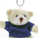 Llavero osito de peluche en bolsa de papel con ventana y adhesivo personalizado para bautizos