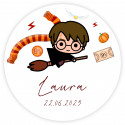 Adhesivo personalizado inspirado en la magia de harry potter: 5cm