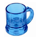 Jarra de chupito azul con adhesivo de ángel niño para bautizos