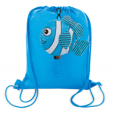 Mochila plegable modelo pez y huevo sorpresa de animales marinos